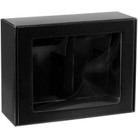 Коробка с окном Visible с ложементом под кружки, черная