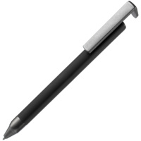 Ручка шариковая Standic с подставкой для телефона, черная