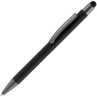 Ручка шариковая Atento Soft Touch Stylus со стилусом, черная