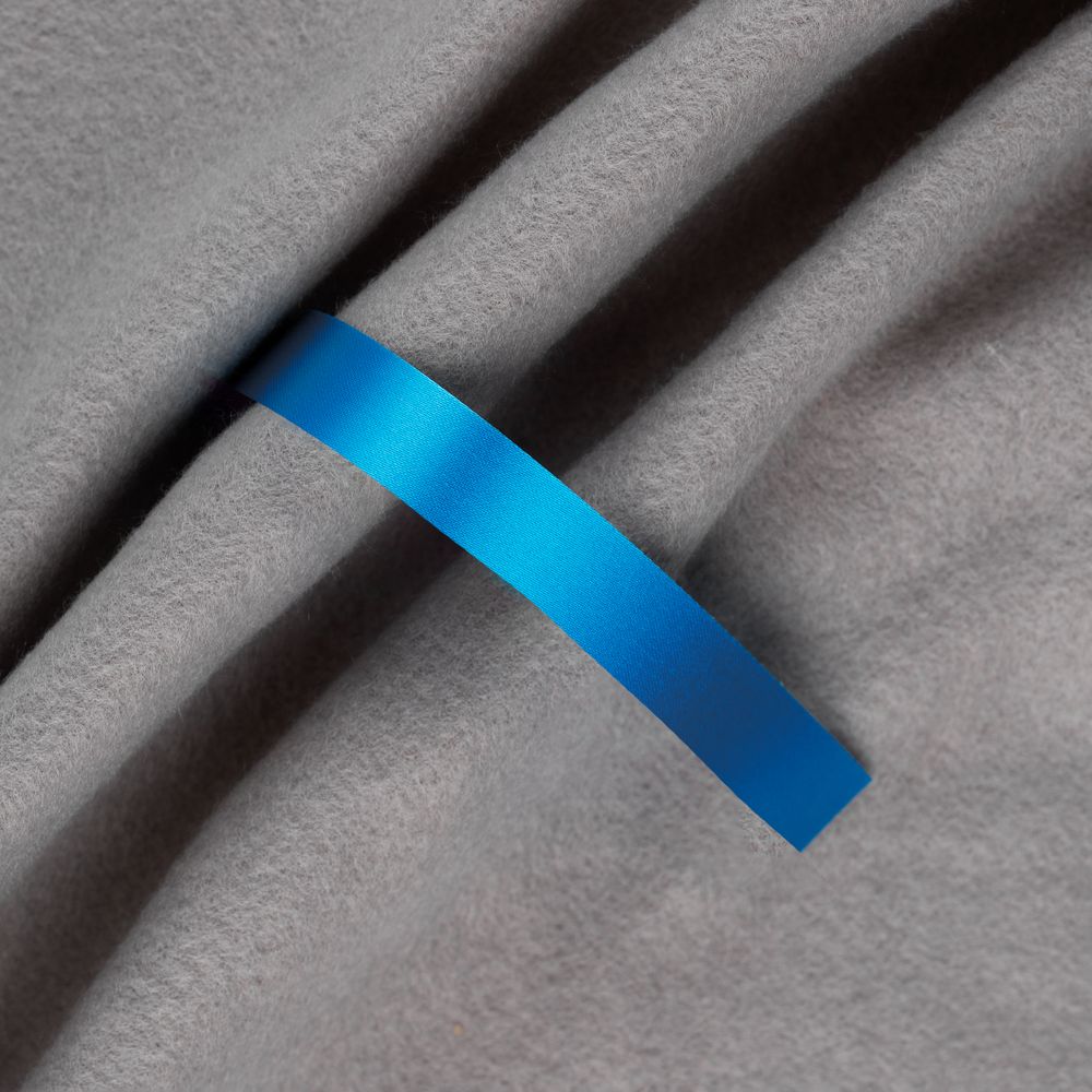 Лента сатиновая Satin 10 S, голубая, 30 см