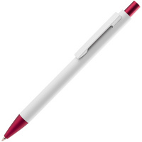 Ручка шариковая Chromatic White, белая с красным
