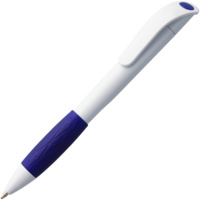 Ручка шариковая Grip, белая с синим