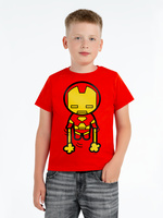 Футболка детская Kawaii Iron Man, красная