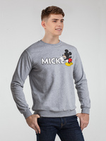 Свитшот Mickey Mouse, серый меланж